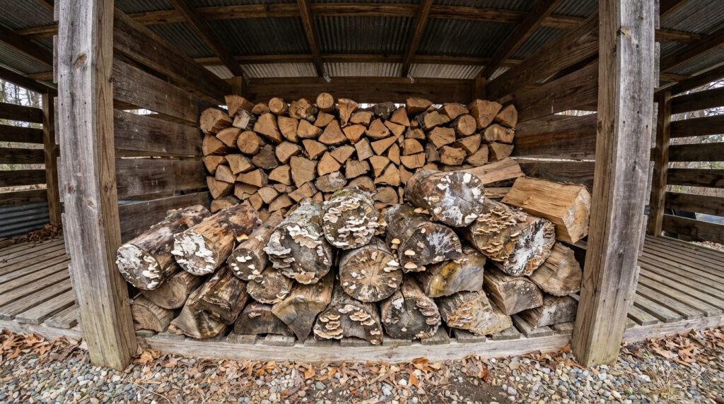 Champignon sur bois de chauffage : que faire ?